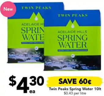 Drakes Twin Peaks Spring Water offer