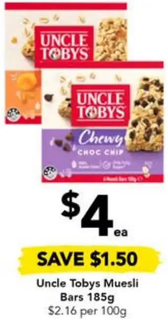 Drakes Uncle Tobys Muesli Bars offer
