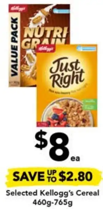 Drakes Selected Kellogg's Cereal offer