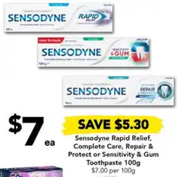 Drakes Sensodyne Rapid Relief, Complete Care, Repair & Protect or Sensitivity & Gum Toothpaste offer