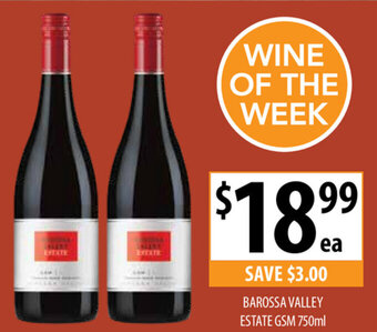 Supabarn Barossa Valley Estate GSM 750ml offer