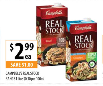 Supabarn Campbell's Real Stock Range 1 Litre offer