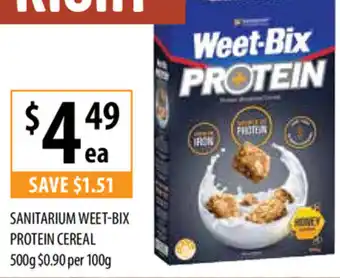 Supabarn Sanitarium Weet-Bix Protein Cereal 500g offer
