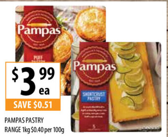 Supabarn Pampas Pastry 1kg offer