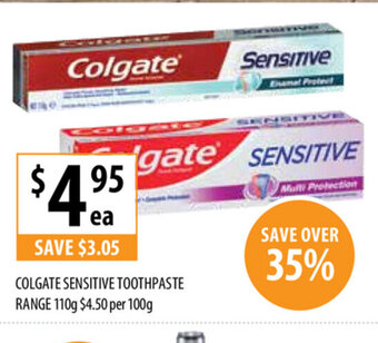 Supabarn Colgate Sensitive Toothpaste Range 110g offer