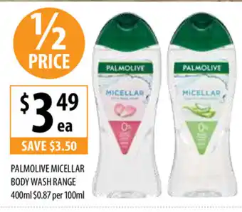 Supabarn Palmolive Micellar Body Wash Range 400ml offer