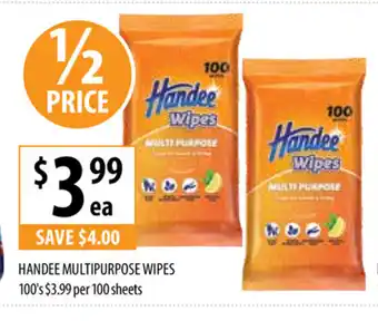 Supabarn Handee Multipurpose Wipes 100's offer