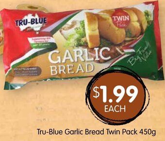 Spudshed Tru-Blue Garlic Bread Twin Pack 450g offer