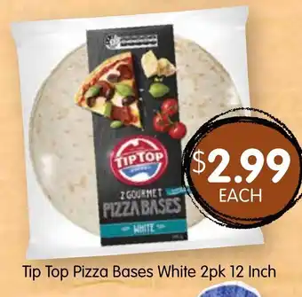 Spudshed Tip Top Pizza bases White 2pk 12 inch offer