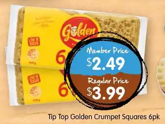 Spudshed Tip Top Crumpet Squares 6pk offer