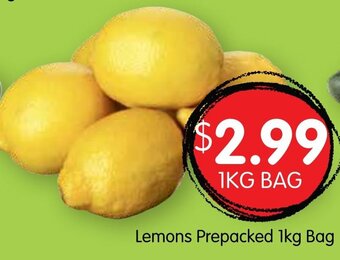 Spudshed Lemons Prepacked 1kg offer