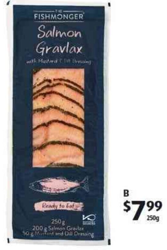 Salmon Gravlax 250g offer at ALDI