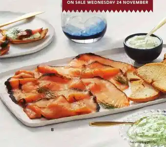 ALDI Salmon Gravlax With Mustard And Dill Dressing offer