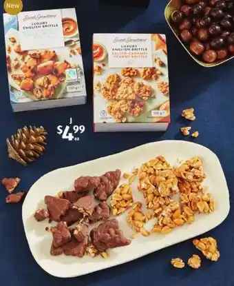 ALDI Luxury English Peanut Brittle 150g offer