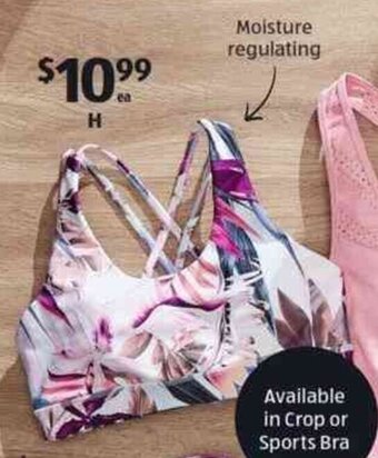 ALDI Women's Fitness Crop Or Bra offer