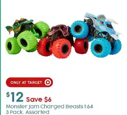 Target Monster Jam Charged Beasts 1:64 offer