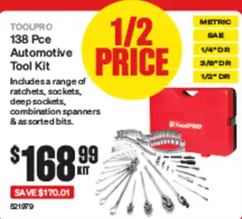 SuperCheap Auto 138 Pce Automotive Tool Kit offer