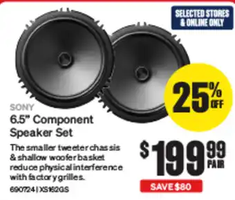 SuperCheap Auto Sony 6.5" component speaker set offer