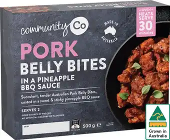 IGA Community Co Pork Belly Bites 500g offer