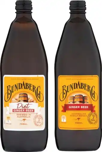 IGA Bundaberg Brewed Drink 750mL Selected Varieties offer