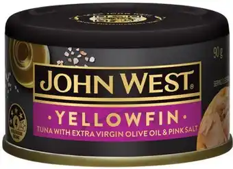 IGA John West Yellowfin Tuna 90g Selected Varieties offer