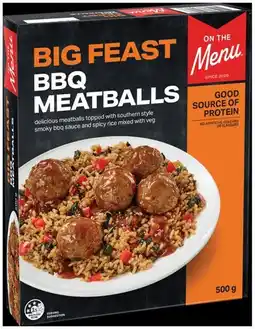 IGA On The Menu Big Feast Frozen Meal 480-500g Selected Varieties offer