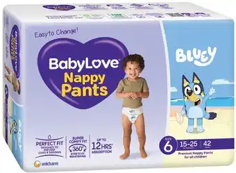 IGA BabyLove Nappy Pants 42‑56 Pack Selected Varieties offer