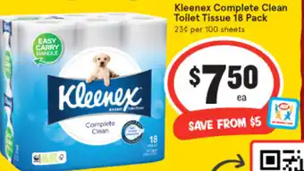 IGA leenex Complete Clean Toilet Tissue 18 pack offer