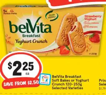 BelVita Breakfast Soft Bakes or Yoghurt Crunch 120-253g