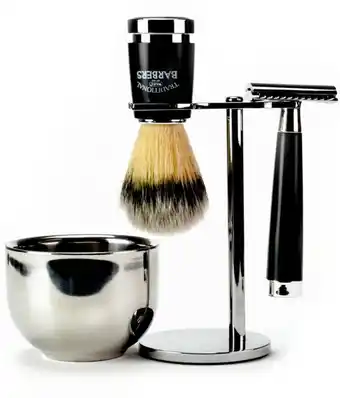 Shaver Shop Wahl traditional barbers classic shave set with nylon brush offer