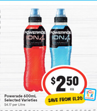 IGA Powerade 600ml offer