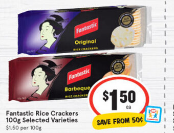 IGA Fantastic Rice Crackers 100g offer