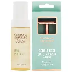 Woolworths Thanks To Nature Hair Perfume 100ml or Double Edge Safety Razor offer