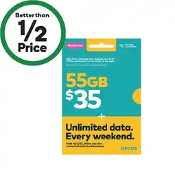 Woolworths Optus $35 Prepaid SIM Starter Kit^ offer