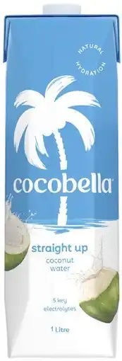 Coles Cocobella Straight Up Coconut Water 1 Litre offer