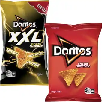 Coles Doritos or XXL Corn Chips 150g-170g offer