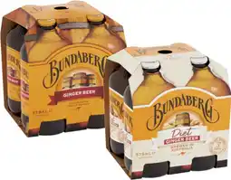 Coles Bundaberg Brewed Soft Drinks 4x375mL offer