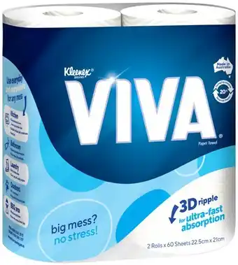 Coles Viva Paper Towel 2 Pack offer