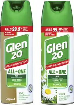 Coles Glen 20 Disinfectant Spray 300g offer