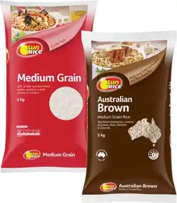 Coles Sunrice Medium Grain Rice 5kg offer