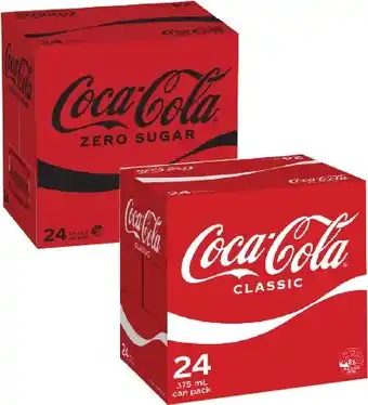 Coles Coca-Cola Soft Drink 24x375mL offer