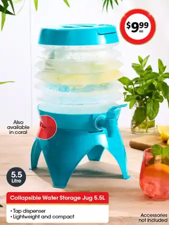 Coles Collapsible Water Storage Jug offer