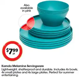 Coles Kamda Melamine Servingware offer