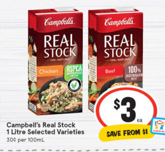 IGA Campbell's real Stock 1 Litre offer