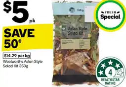 Woolworths Woolworths Asian Style Salad Kit offer