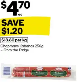 Woolworths Chapmans Kabanos offer