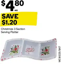 Woolworths Christmas 3 Section Serving Platter offer