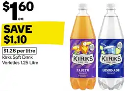 Woolworths Kirks Soft Drink offer