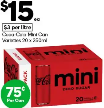 Woolworths Coca-Cola Mini Ca offer