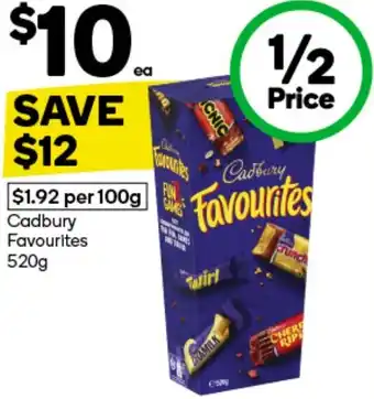 Woolworths Cadbury Favourites offer